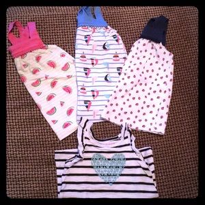 Bundle toddler baby doll tanks tops; 18 months